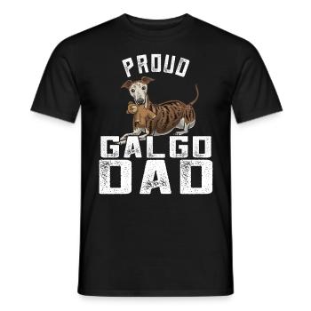 Galgo Espanol Papa - Men's T-Shirt - black - Front - AI Model Male 178 light (178cm)
