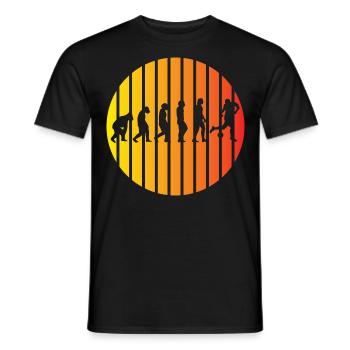 Football Football Coach Evolution Football Player - Men's T-Shirt - black - Front - AI Model Male 178 light (178cm)