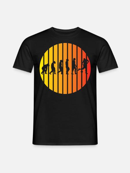 Fußball Fußballtrainerin Evolution Fußballspieler - Männer T-Shirt - Schwarz