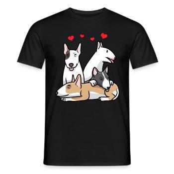 Miniatur Bullterrier Hund - Männer T-Shirt - Schwarz - Vorne - AI Model Male 178 light (178cm)
