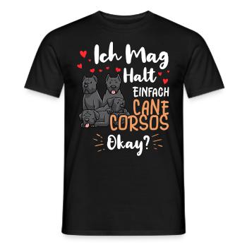 Cane Corso - Männer T-Shirt - Schwarz - Vorne - AI Model Male 178 light (178cm)