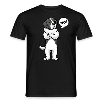 Stubborn Mastín del Pirineo Chien Pyrénées-Mastiff - T-shirt homme - noir - Devant - AI Model Male 178 light (178cm)