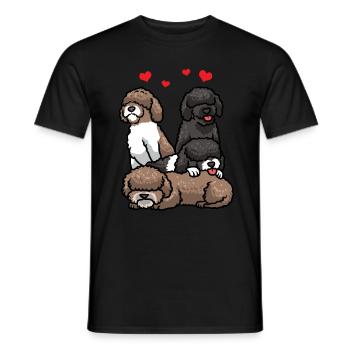 Perro de Agua Español Hund Spanischer Wasserhund - Männer T-Shirt - Schwarz - Vorne - AI Model Male 178 light (178cm)