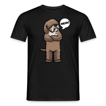 Sturer Spanischer Wasserhund Hund Perro de Agua - Männer T-Shirt - Schwarz - Vorne - AI Model Male 178 light (178cm)