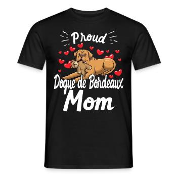 Dogue de Bordeaux Dog Great Dane - Men's T-Shirt - black - Front - AI Model Male 178 light (178cm)