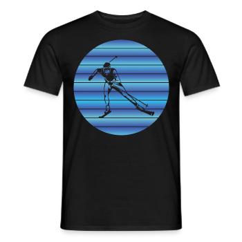 Ski fahren Skifahrer Retro Skier Ski Skifahren - Männer T-Shirt - Schwarz - Vorne - AI Model Male 178 light (178cm)