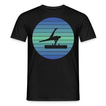 Turnen Bodenturnen Retro Geräteturnen Turnverein - Männer T-Shirt - Schwarz - Vorne - AI Model Male 178 light (178cm)