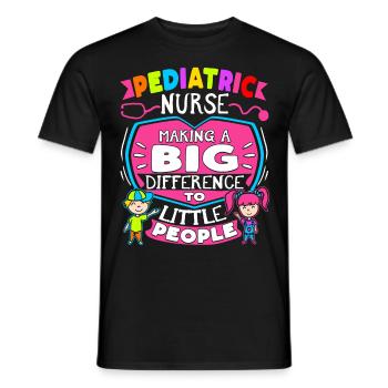 Pediatric Nurse - Men's T-Shirt - black - Front - AI Model Male 178 light (178cm)