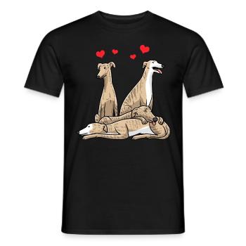 Galgo Español Dog Spanish Greyhound - Men's T-Shirt - black - Front - AI Model Male 178 light (178cm)