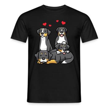 Grand chien de montagne suisse - T-shirt homme - noir - Devant - AI Model Male 178 light (178cm)