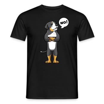 Stubborn Large Swiss Mountain Dog Dog - Men's T-Shirt - black - Front - AI Model Male 178 light (178cm)