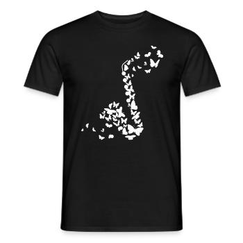 Instrument de saxophone avec papillons - T-shirt homme - noir - Devant - AI Model Male 178 light (178cm)