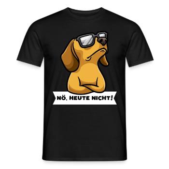 Sturer Dackel Hund lustig Teckel - Männer T-Shirt - Schwarz - Vorne - AI Model Male 178 light (178cm)
