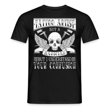 Tatoueur Tatoueur Tatouages - T-shirt homme - noir - Devant - AI Model Male 178 light (178cm)