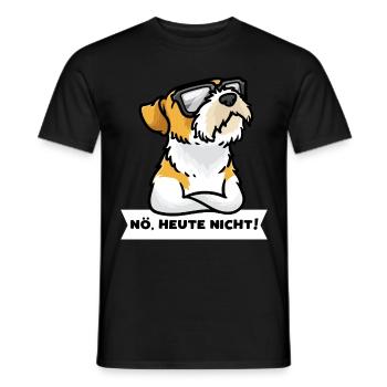 Sturer Kromfohrländer Hund lustig - Männer T-Shirt - Schwarz - Vorne - AI Model Male 178 light (178cm)
