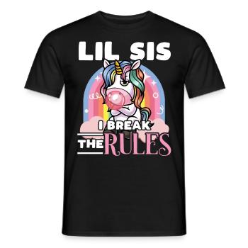 Youngest Sister Twin Sister Unicorn - Men's T-Shirt - black - Front - AI Model Male 178 light (178cm)