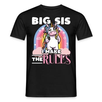 Big Sis Älteste Schwester Zwillingsschwester - Männer T-Shirt - Schwarz - Vorne - AI Model Male 178 light (178cm)