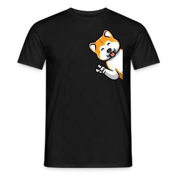 Akita Inu Chien - T-shirt homme - noir - Devant - AI Model Male 178 light (178cm)