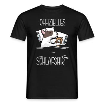 Miniatur Bullterrier Hund Offizielles Schlafshirt - Männer T-Shirt - Schwarz - Vorne - AI Model Male 178 light (178cm)