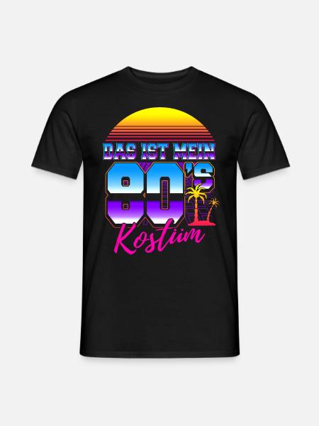 80er Jahre Kostüm Mottoparty 80s Kostüm - Männer T-Shirt - Schwarz