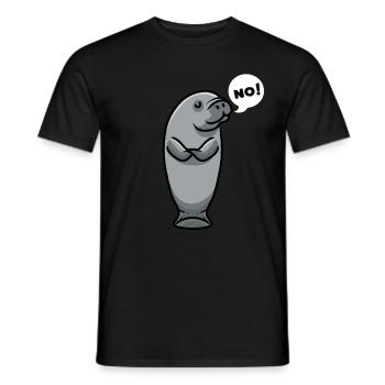 Dugong Lamanman lamangue Sea Pig Sea Creature - T-shirt homme - noir - Devant - AI Model Male 178 light (178cm)
