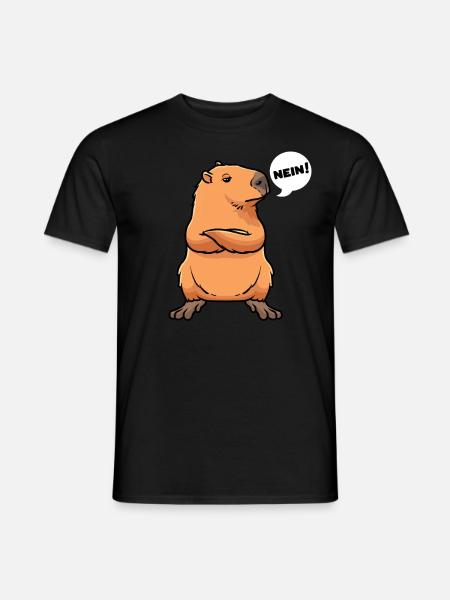 Capybara Wasserschwein - Männer T-Shirt - Schwarz