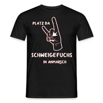 Schweigefuchs Leisefuchs Erzieher Lehrer - Männer T-Shirt - Schwarz - Vorne - AI Model Male 178 light (178cm)
