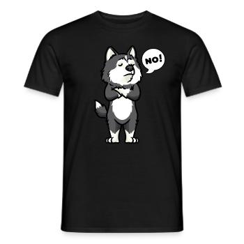Pomsky Chien Chien Amoureux des chiens - T-shirt homme - noir - Devant - AI Model Male 178 light (178cm)