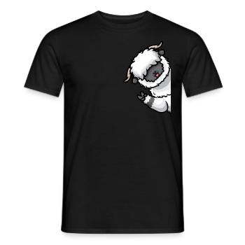Moutons valaisans à nez noir Du côté des moutons - T-shirt homme - noir - Devant - AI Model Male 178 light (178cm)