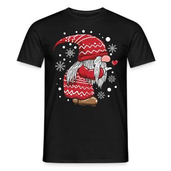 Weihnachten Wichtel Partnerlook - Männer T-Shirt - Schwarz - Vorne - AI Model Male 178 light (178cm)