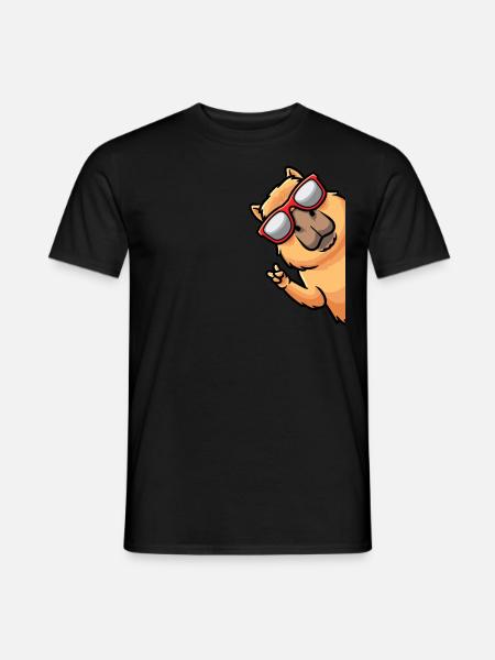 Capybara Seite Wasserschwein Nagetier - T-shirt herr - svart