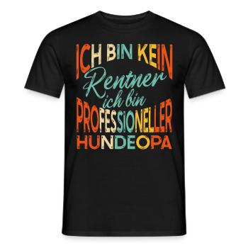 Hunde Opa Professioneller Hundeopa Enkelhund - Männer T-Shirt - Schwarz - Vorne - AI Model Male 178 light (178cm)
