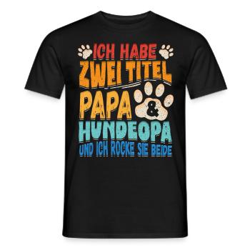 Hunde Opa Bester Hundeopa Enkelhund Großeltern - Männer T-Shirt - Schwarz - Vorne - AI Model Male 178 light (178cm)