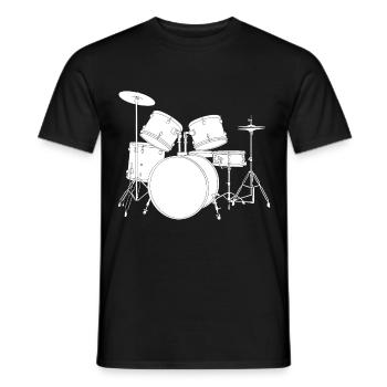 Conception de batteur de joueur de batterie de batteur - T-shirt homme - noir - Devant - AI Model Male 178 light (178cm)