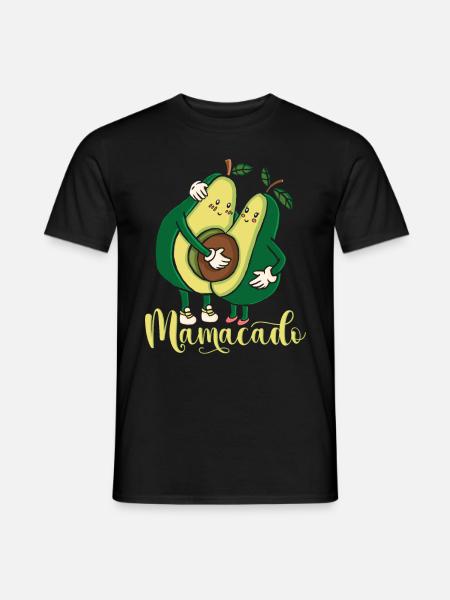 Mamacado Avocat Grossesse Maman - T-shirt homme - noir