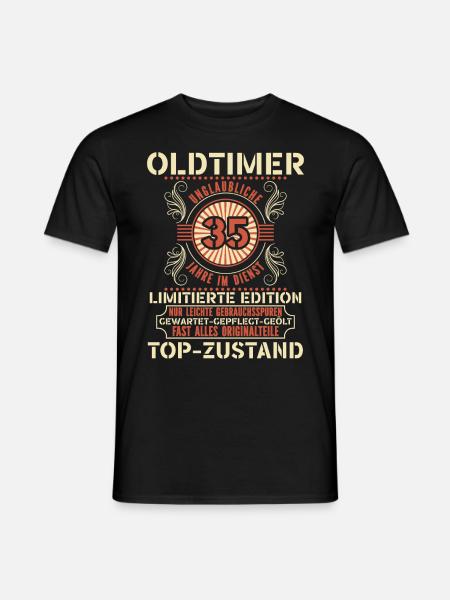 35 Jähriges Dienstjubiläum Firmenjubiläum - Männer T-Shirt - Schwarz