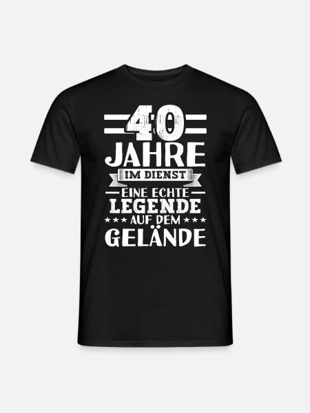 40 Jähriges Dienstjubiläum Firmenjubiläum - Männer T-Shirt - Schwarz