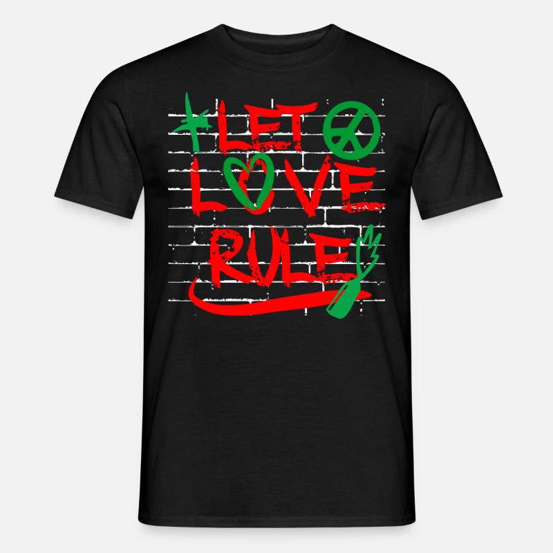 Let Love Rule Design - Männer T-Shirt - Schwarz