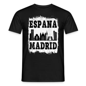 Madrid Espagne Ville Skyline Summer Home Amour - T-shirt homme - noir - Devant - AI Model Male 178 light (178cm)