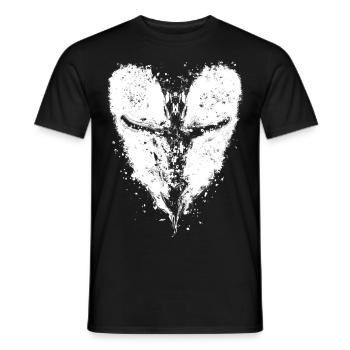 Broken Angel Heart - Gebrochenes Engelsherz - Männer T-Shirt - Schwarz - Vorne - AI Model Male 178 light (178cm)