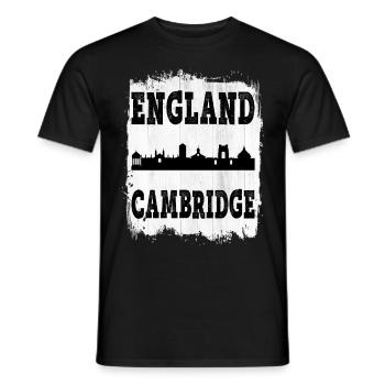 Cambridge Angleterre UK City Skyline Accueil Amour - T-shirt homme - noir - Devant - AI Model Male 178 light (178cm)