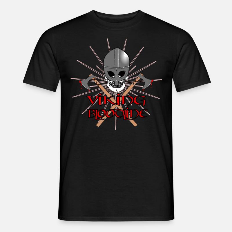 Wikinger Schädel Krieger - Männer T-Shirt - Schwarz