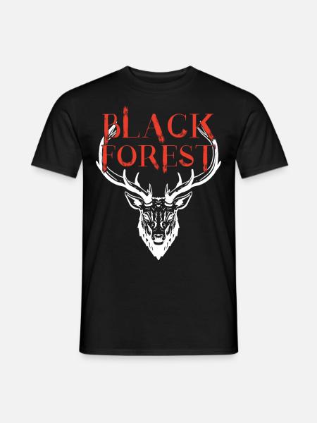 Black Forest Deer - Men's T-Shirt - black