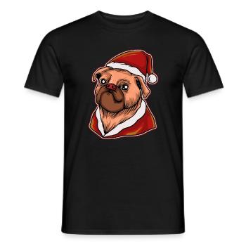 Christmas Ugly Christmas Gift Xmas Pug Pug - Men's T-Shirt - black - Front - AI Model Male 178 light (178cm)