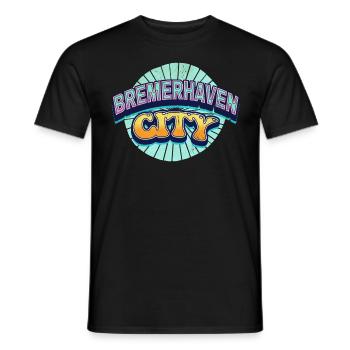 Bremerhaven Germany Font Pop Art Comic - Men's T-Shirt - black - Front - AI Model Male 178 light (178cm)