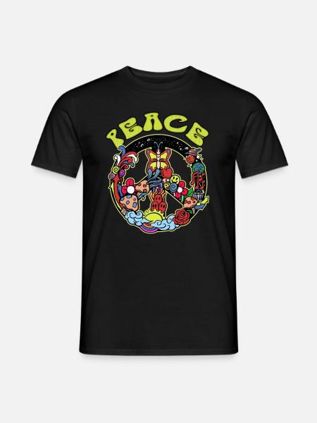 Hippie - T-shirt homme - noir