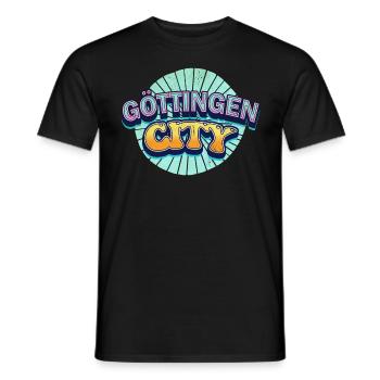 Göttingen Germany City Font Pop Art Comic - Men's T-Shirt - black - Front - AI Model Male 178 light (178cm)
