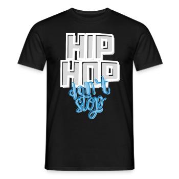 HIP HOP don‘t stop - Männer T-Shirt - Schwarz - Vorne - AI Model Male 178 light (178cm)