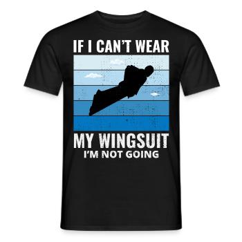 Wingsuit fliegen Base Jumping Fallschirmspringen Wingsuiting - Männer T-Shirt - Schwarz - Vorne - AI Model Male 178 light (178cm)