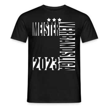 Meister Verbandsliga 2023 Aufstiegstrikot - Männer T-Shirt - Schwarz - Vorne - AI Model Male 178 light (178cm)